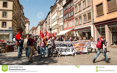protestation d avril contre des réformes de travail dans les frances image stock éditorial