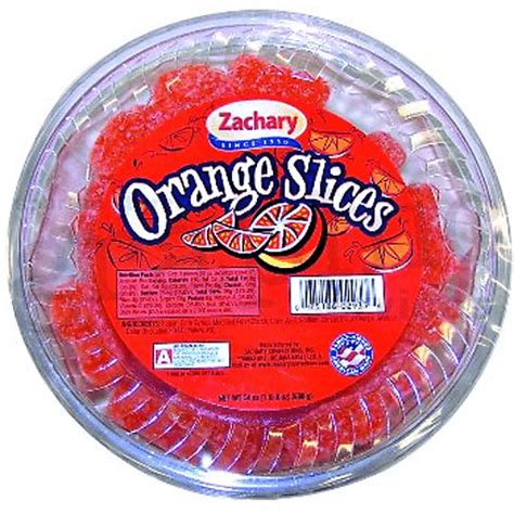 Zachary Orange Slices 24oz Dulces Empacados Selectos