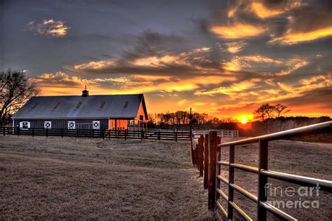 The Horse Barn Sunset Photograph By Reid Callaway