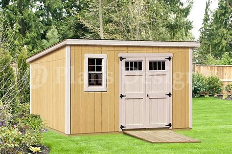 8 X 12 Traditional Deluxe Modern Storage Shed Plans Design D0812m