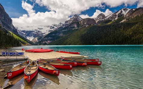 Canadá Montañas Lago Paisaje Fondo De Pantalla Hd Avance