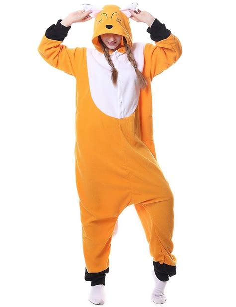 Buy Adult Fox Onesies Pajamas Plus One Piece Cosplay Animal Halloween