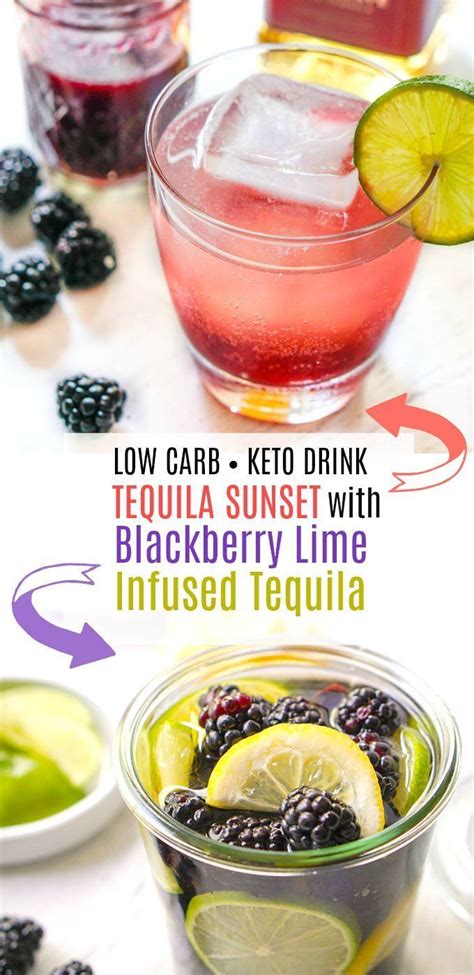 Actually, it's more like eight, because i've thrown in a couple of mezcal drinks to spice things up a bit. Blackberry Lime Infused Tequila and Tequila Sunrise Recipe (low carb) | Recipe | Keto drink ...