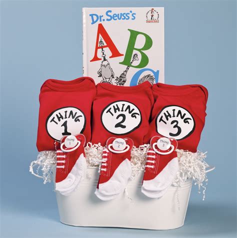 Maybe you would like to learn more about one of these? Dr. Seuss Thing 1, 2, and 3, triplet gift basket