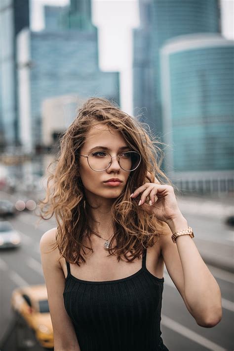 Women Model Women Outdoors Women With Glasses Urban Necklace