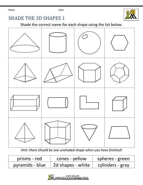 Maybe you would like to learn more about one of these? 3d Shapes Worksheets 2nd Grade