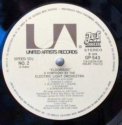 Electric Light Orchestra Elo Eldorado 1978 Japan Lp With Obi