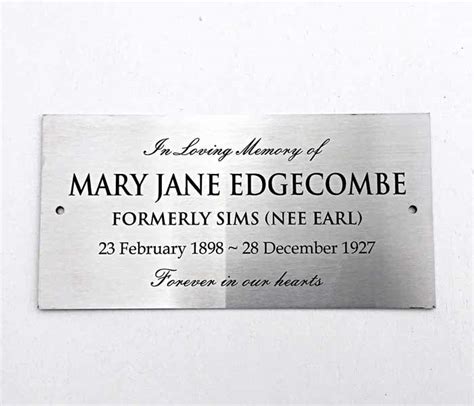 Commemorative Plaque Custom Engraved Stainless Steel 300 X 450mm