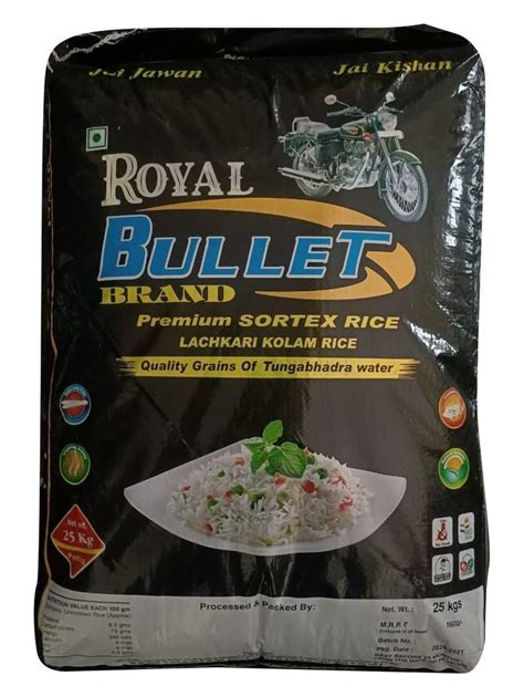 Royal Bullet Pure Rnr Raw Rice Packaging Type Plastic Bag Packaging