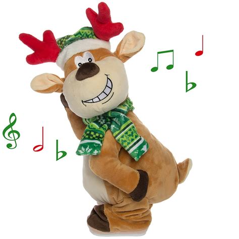 Simply Genius Twerking Reindeer Animated Christmas Plush Animated