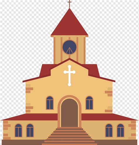 Kartun Gereja Kartun Kopi Gereja Karakter Kartun Bangunan Dekoratif