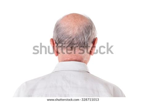 Back Bald Head Old Man Shirt Stock Photo Edit Now 328711013
