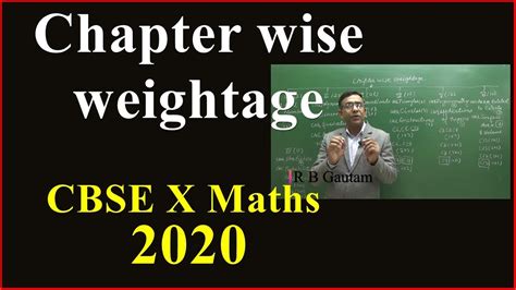 Chapter Wise Weightage Of Maths Class 10 YouTube