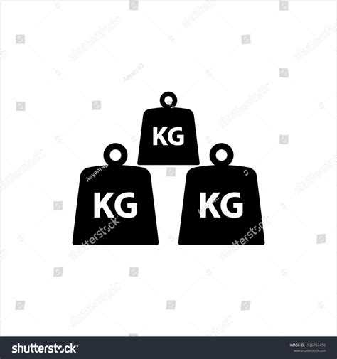 Weight Icon Weight Kilogram Icon Vector Stock Vector Royalty Free