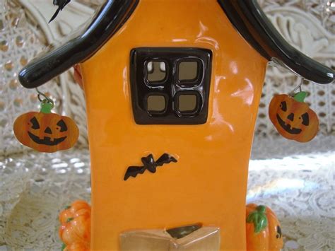 Hallmark Halloween Ceramic Haunted House Tealight Votive Holder