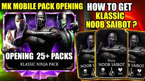 Mk Mobile Klassic Ninja Pack Opening How To Get Noob Saibot 25