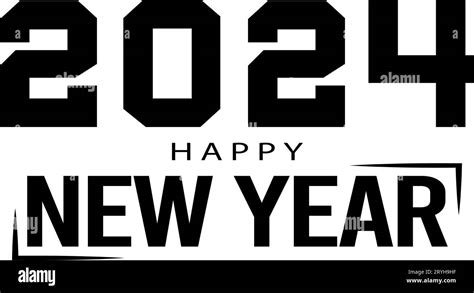Happy New Year 2024 Design With Numbers Happy New Year 2024 Vector