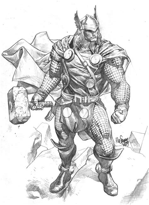 Thor Sketch By Micosuayan On Deviantart
