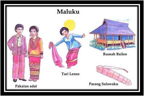 Pakaian Adat Maluku Utara Kartun
