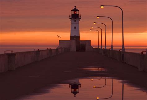 Duluth Lighthouse Standing At The Entrance To The Harbor A Flickr