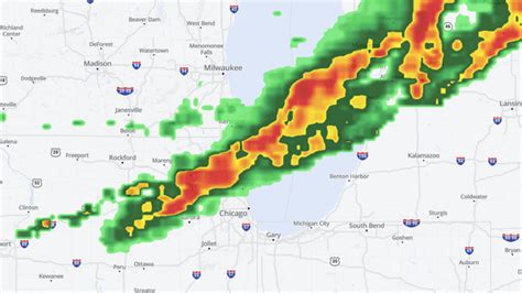 Weather Radar Track Storms Across The Chicago Area With Live Doppler 5