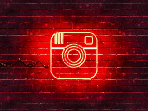 Instagram Red Logo 4k Red Brickwall Instagram Logo Brands
