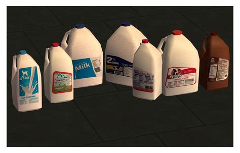 Much Moo 2L And 4L Milk Jugs Sims 4 Cc Furniture Sims 4 Sims 4