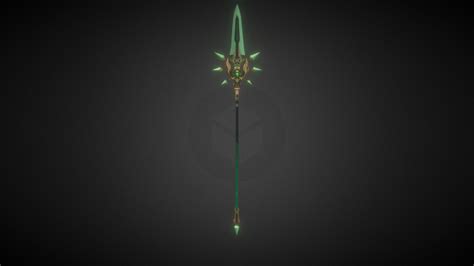 Primordial Jade Winged Spear Genshin Impact 3d Printed Kit Over The
