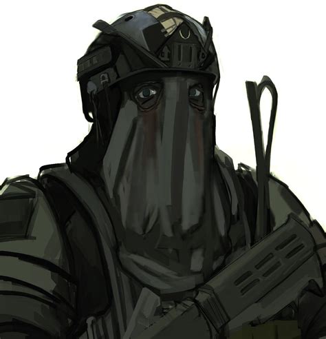 Call Of Duty Ghosts Masked Man Military Gear Modern Warfare Cartoon