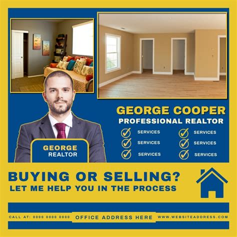 Copy Of Professional Real Estate Agent Ad Design Temp Postermywall