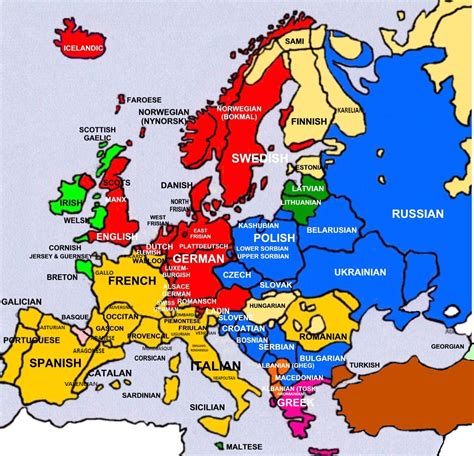 Map Of European Language And Ethnic Groups Student Handouts Gambaran