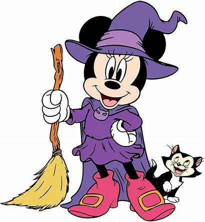 Minnie Halloween Mouse Clipart Disney Figaro Witch