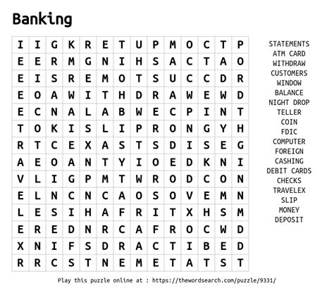 Download Word Search On Banking
