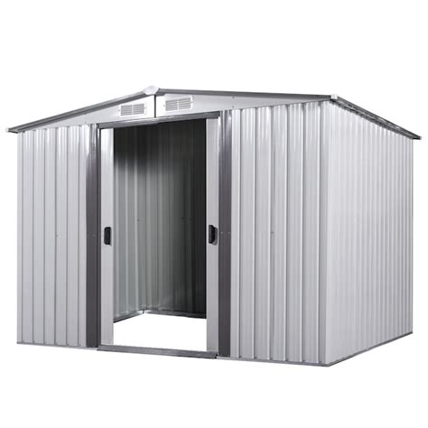 Jaxpety 8 Ft Galvanized Steel Storage Shed In The Metal Storage Sheds