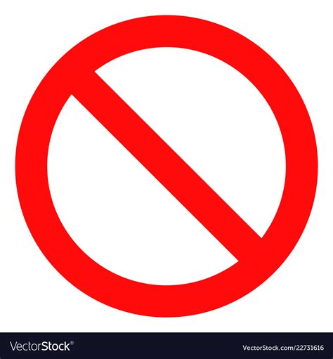 Forbidden Flat Icon Symbol Royalty Free Vector Image