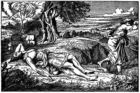 Cain And Abel Cain Runs Away As Abel Lies Dead On The Ground Clipart Etc