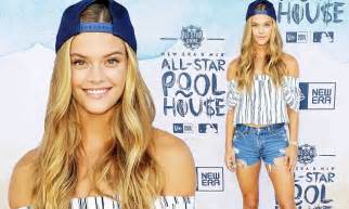 Nina Agdal Shows Off Legs In Daisy Dukes At Mlb All Star Event In San
