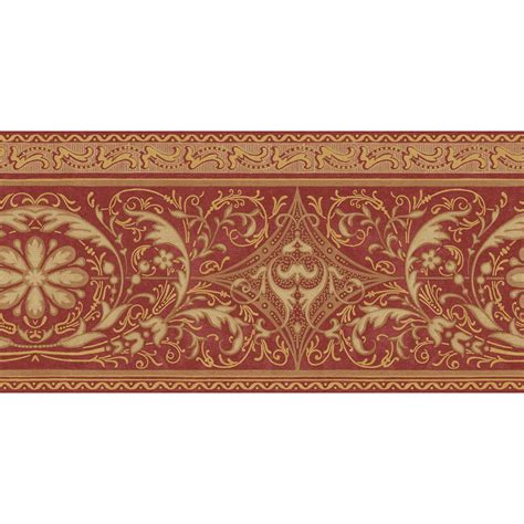 41 Red And Gold Wallpaper Border
