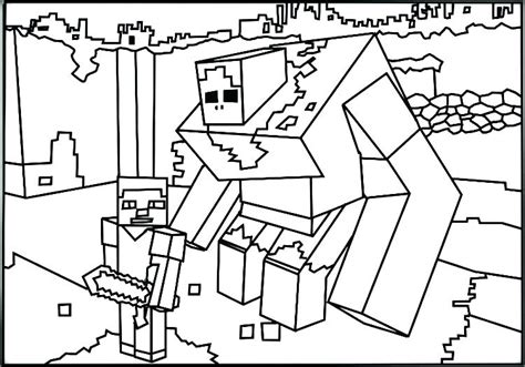 Minecraft Coloring Pages Wither At Getdrawings Free Download