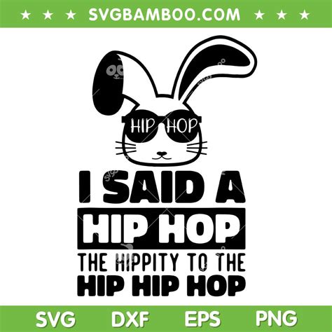 Sunglass Bunny Hip Hop SVG PNG