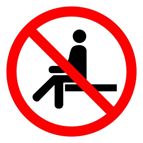 No Sitting Sign Vector Art Icons And Graphics For Free Download