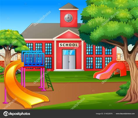 Kids Playground Area School Yard Stock Vector Image By ©dualoro 314022876