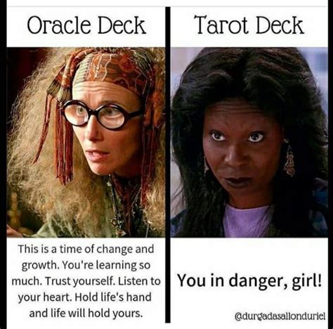 Oracle Cards Vs Tarot Deck Tarot Witch Meme Funny Spiritual Memes