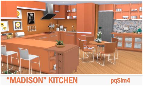 Tons of sims 4 content to download. Kitchen "Madison". Sims 4 Custom Content.