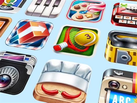 Selection Of Realistic Ios App Icons By Ramotion Icondesign Icons Dribbble Behance Ramotion