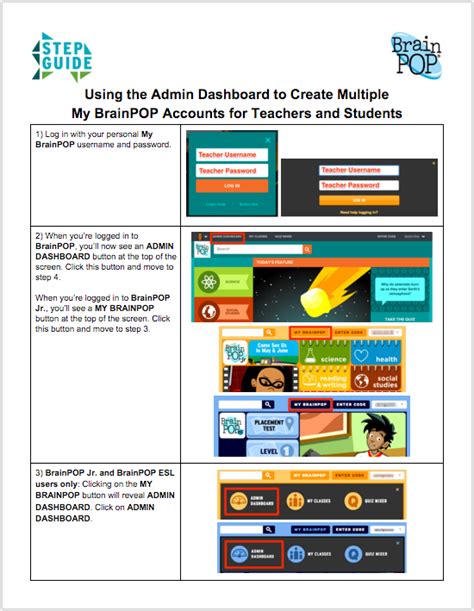 Create Brainpop Accounts With Admin Dashboard Brainpop Educators