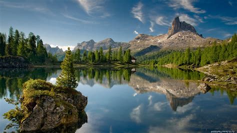 Wallpaper Landscape Mountains Lake Water Nature Reflection