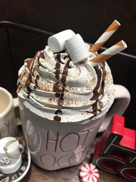 Try citrus, warm spices, or coffee infused whipped cream. Hot Cocoa/Hot Chocolate Faux Whip Mug Topper | Etsy in ...