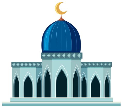 A Beautiful Mosque On White Background 519271 Vector Art At Vecteezy