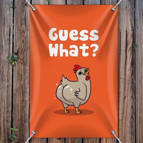 Guess What Chicken Butt Funny Home Business Office Sign Ebay